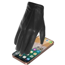 Mens Thin Unlined Leather Police Duty Gloves Gm031