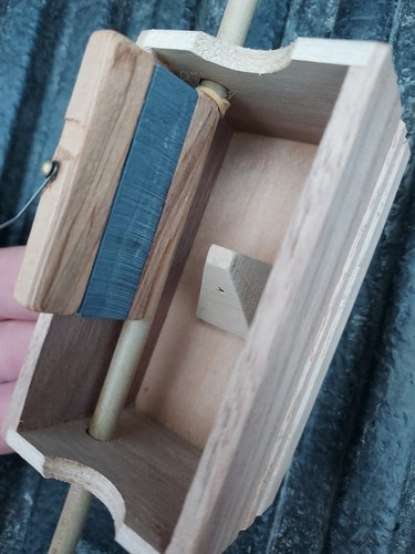 Pulsador de madera genuinamente hecho a mano pavo pizarra llamada - ¡Nuevo, sin usar! - Imagen 6 de 7