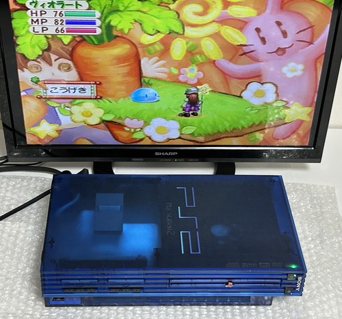PlayStation PS2 SCPH-37000 Ocean Blue FAT CONSOLE w/3Games Working Clean Japan - Picture 3 of 13
