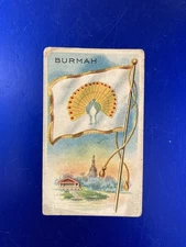 1910-11 Flags of all Nations Tobacco T59 Recruit GreenBack Myanmar Burma