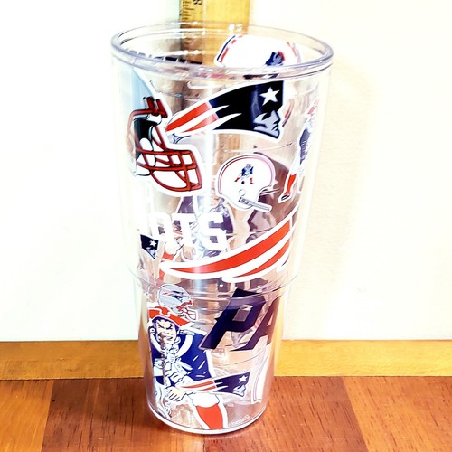 NEW New England Patriots 20oz Tervis Tumbler Lid New Old Logo Collage Travel Mug - Picture 6 of 9