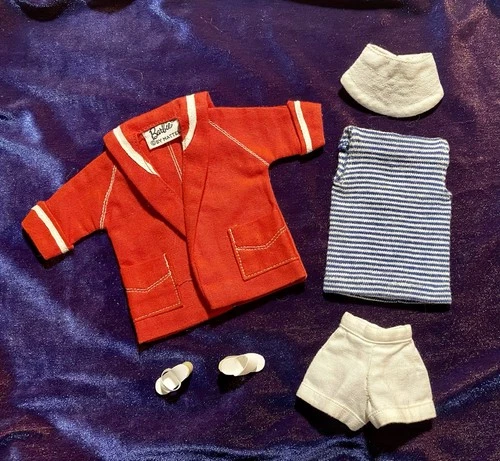 Vintage 1959 Barbie RESORT SET #963 Jacket, Hat, Shorts, Top, Sandals~EXCELLENT!