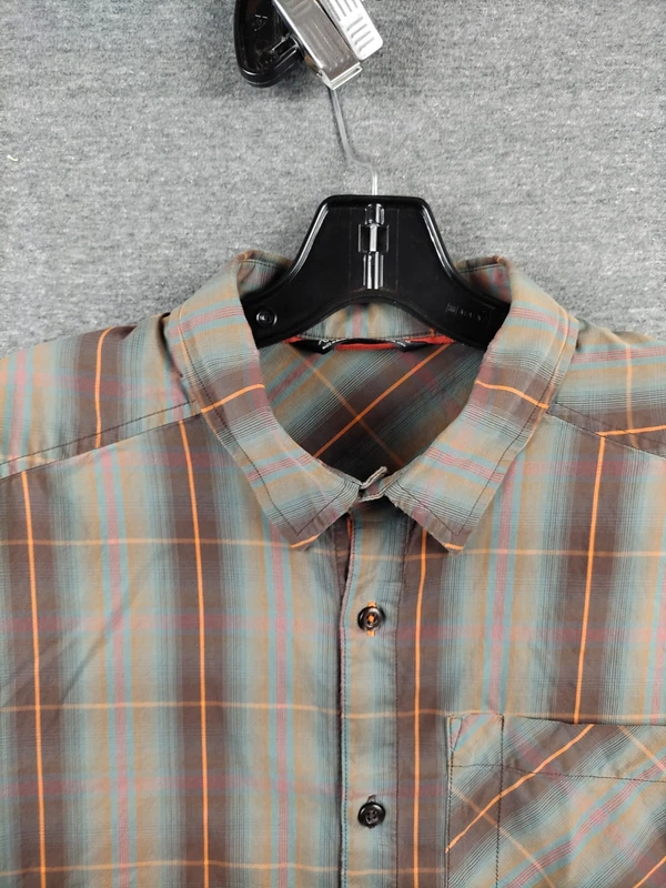 arcteryx plaid button front hiking camping gorpcore shirt