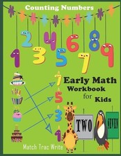 Early Math Workbook for kids Counting Numbers Match, tracing, Write: Number coun