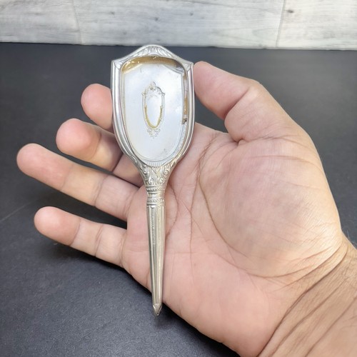 Vintage Web Pewter & Lenox Baby's Hair Brush 1930s to 1950s Toy Brush - Picture 8 of 10