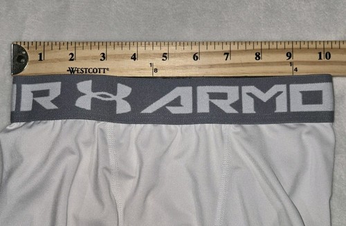 Under Armour Heatgear Leggings Pants White Boys Fitted Small - Picture 3 of 6