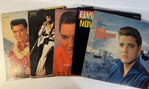 Vintage ELVIS Vinyl LP Records Albums Lot of 5