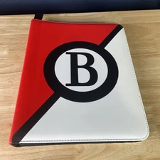 Card Binder 9 Pocket 50 Pages Holds 900 Cards Pokemon Red & White Letter B