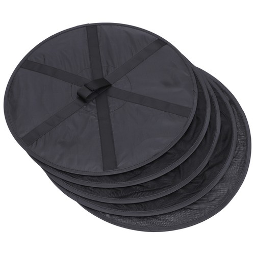 4 Schichten Faltbar Kräuter Trockengestell Netz Schwarz Netz Hänge Trockner mit Reißverschluss - Bild 4 von 12