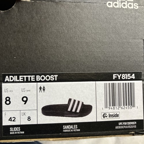Sandalias Adidas Slides Unisex Adilette Boost Negras Para Hombre Adilette Comodidad Azul - Imagen 19 de 37