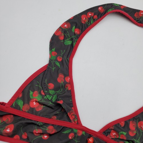 Penthouse Cherry Print Halter Bralette Women's Size M - Picture 5 of 10