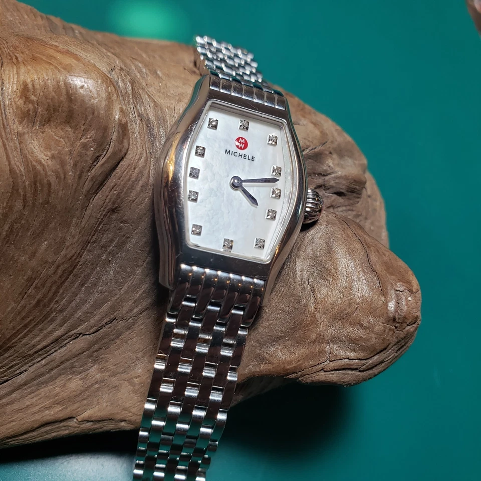 Reloj MICHELE Urban Coquette plata esfera diamante MW08A00A9046 EXCELENTE ESTADO Foto 4 de 4