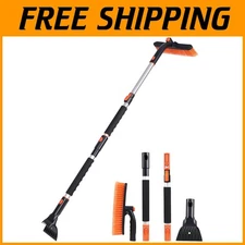 53" Extendable Snow Brush with Ice Scraper | Winter Car Tool