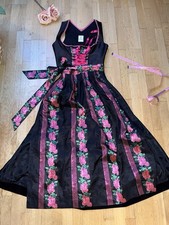 Special Krüger Dirndl donna taglia 38 abito tradizionale nero con rose 450 € Np
