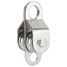 Double Pulley Block Small Snatch Cable for 0.23Inch/6Mm Wire Rope, Pulley Wheel 