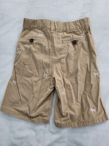Pantalones Cortos Gymboree Bordados Perros Niños 8 Caqui Preppy Algodón - Imagen 5 de 9
