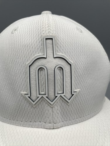 Berretto da baseball Seattle Mariners MLB Authentic Era 59 tutto bianco - Poly BELLO raro - Foto 2 di 20
