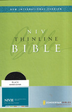 NIV Thinline Bible, Black Leather, in Box (Zondervan) New International Version