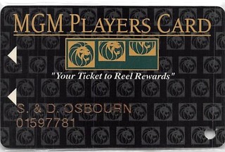 MGM Grand Casino Las Vegas NV 2a Issue Slot Card lg logo diff phone#