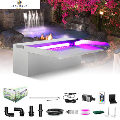 Longrun Wasserfall Pool Brunnen, 30 cm Teich 30 cm, ohne Bluetooth