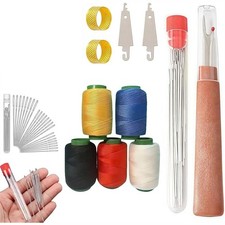 Handmade Quilting Sewing Tool Set 36 Pcs Big Eye Steel Needle Kit for DIY1783