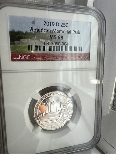 2019 D American Memorial Park NP Quarter 25 Cent Coin NGC MS 68