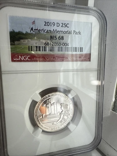 2019 D American Memorial Park NP Quarter 25 Cent Coin NGC MS 68