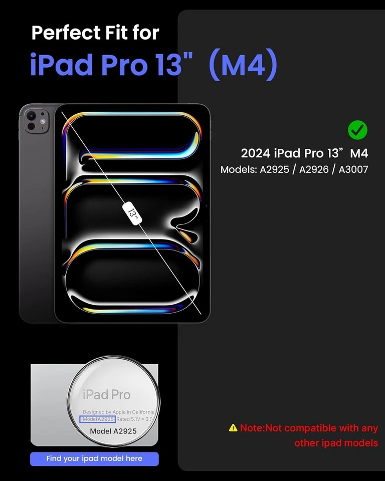 ✨ typecase Edge Keyboard Case for iPad Pro 13" (M4) 2024 - Jet Black✨ - Image 2 of 4