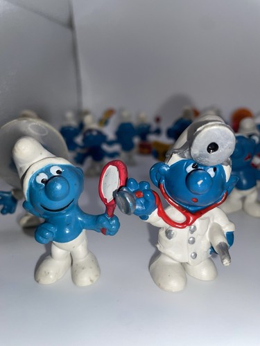 Vintage Schlümpfe Konvolut 22 Schleich Peyo 2" Figuren 70’er-80’er inklusive Schlumpfine - Bild 9 von 18