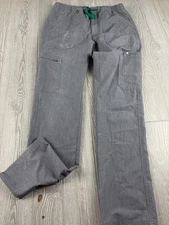 Figs Pants Womens Medium Tall Gray Drawstring Inseam 34 Scrubs