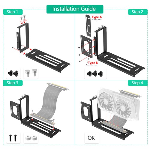 Mount 2 Slots Graphics Card Holder with Hardware External GPU Docking Station - 第 13/18 張圖片