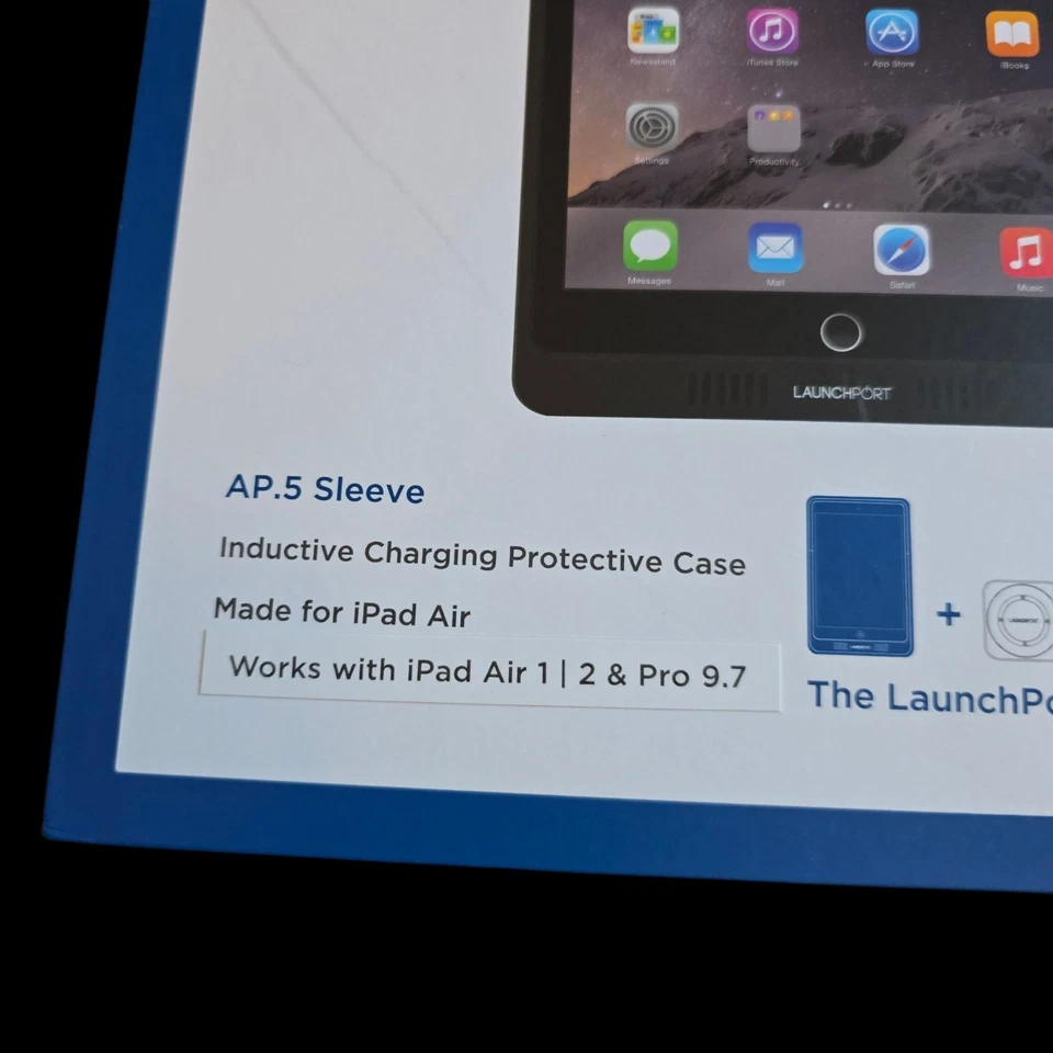 iPort LaunchPort AP.5  Sleeve for Apple iPad Air 1 & 2 with Wall Station BLACK - Image 3 of 4