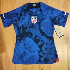 Nike USA USMNT 2022/2023 Soccer Football Away Jersey Slim Fit Women’s Sz M Blue 