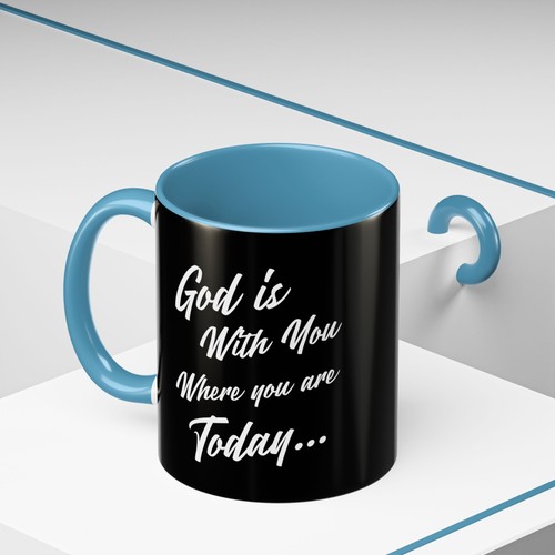 Coffee Mug Inspirational Gift Mom Dad gift God is With You 11/15oz Ceramic Cup - Picture 24 of 29