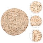 1pc Indoor Use Seat Cushion Weaving Craft Straw Pad Sitting Cushion Simple Pad