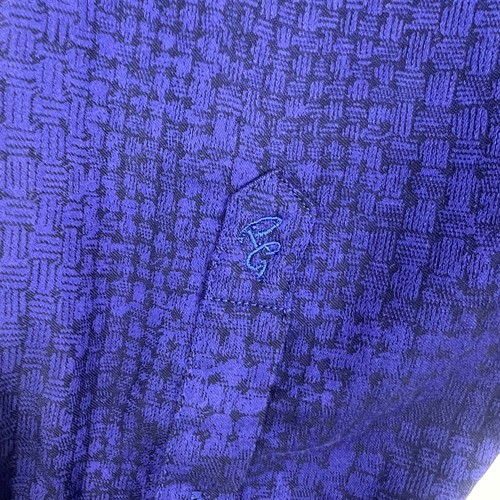 Robert Graham Mens Classic Fit Purple Print Button Down Shirt Size L Long Sleeve - Picture 13 of 13