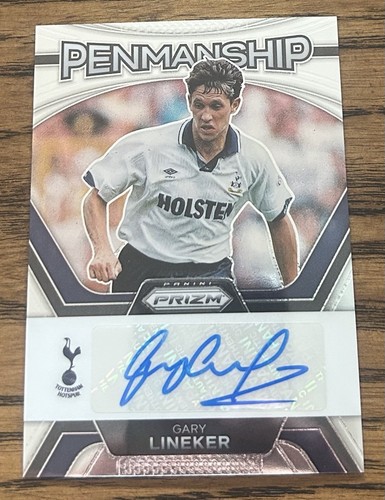 Gary Lineker 2023-24 Panini Prizm Premier League Soccer Penmanship Auto