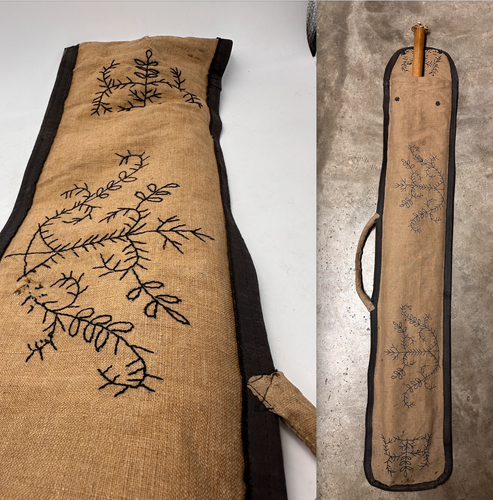 Ancien parapluie Japonais avec une house de sabre brodée - Picture 2 of 24