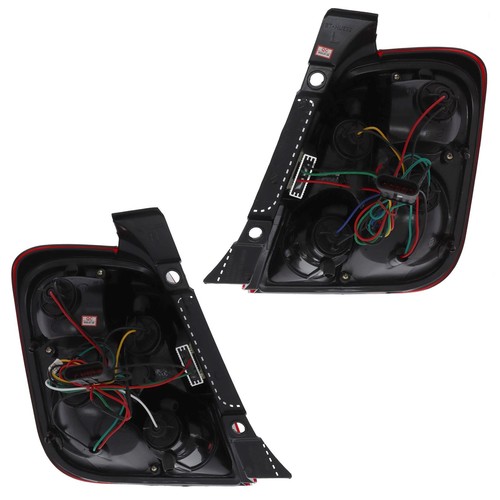 Pair Back Rear Tail Lights LED for Fiat 500 312 2008-2015 - Picture 2 of 2