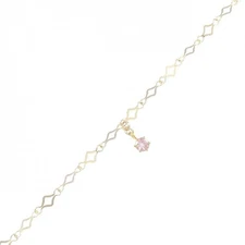 Authentic K10YG Tourmaline Anklet  #260-007-768-7111