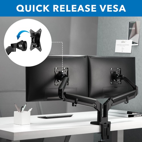 Mount-It! Dual Monitorarm für 2 Monitore 17" bis 32" Bildschirme, hält 19,8 lbs - Bild 4 von 9