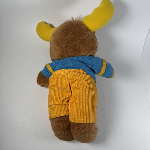 Tomy Vintage Plush The Get Along Gang Moose 1984 13" M Blue Yellow Corduroy Pant - Picture 5 of 11