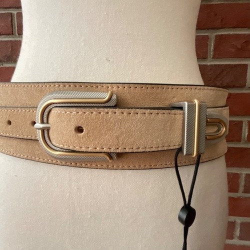NWT Rag & Bone Beige Suede Wide Boho Belt Size S/M NEW - Picture 2 of 16