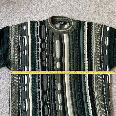 90s USA製 Protege collection 3D knit Vintage 90s Protégé Tag 3D Texture Pattern Knit Sweater