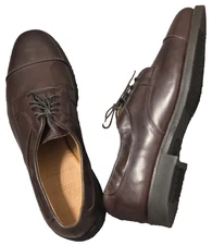 VTG Allen Edmonds Harrisburg 57014 Brown Genuine Leather Cap-Toe Oxfords Sz 11 D