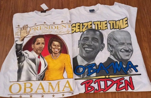 Obama President And First Lady & Obama Biden Seize The Day T-Shirt Sz 2XL - Picture 2 of 6