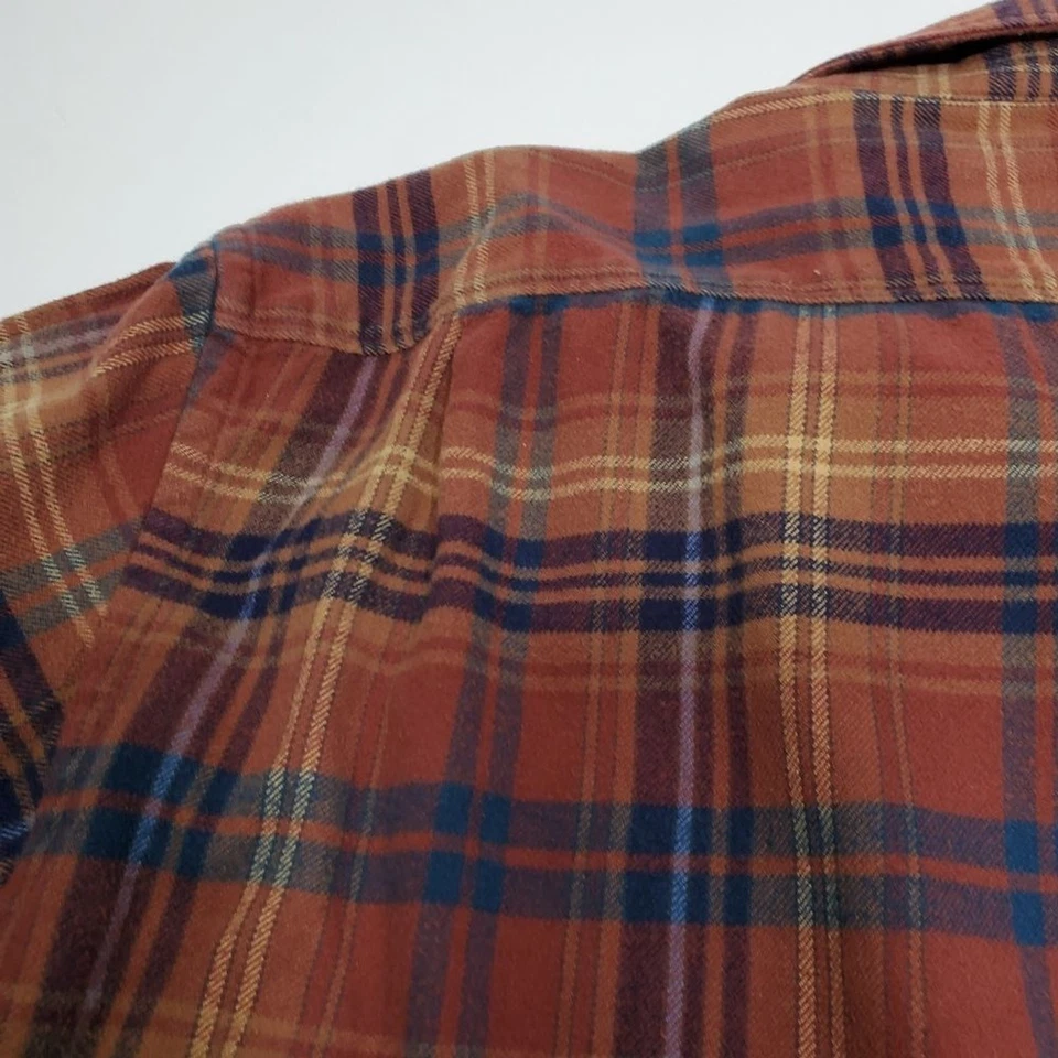 Camisa negra marrón 1826 para hombre talla XXL franela a cuadros manga larga con botones Foto 3 de 4