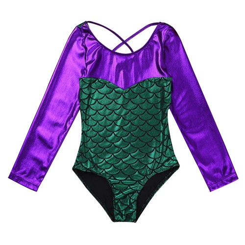 US Kids Girls Ballet Gymnastics Dance Leotard Mermaid Bodysuit Dancewear Costume - Bild 12 von 36