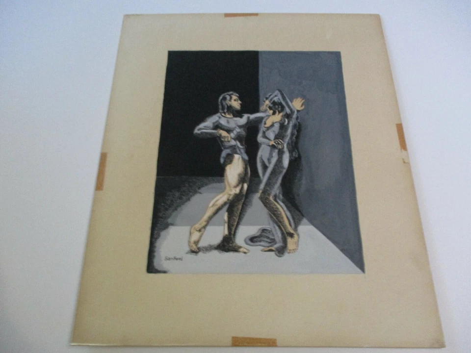 PINTURA DE COLECCIÓN DE SANDFORD AÑOS 40 RETRATO DANZA TEATRO ACTOR DRAMA ROMÁNTICO Foto 2 de 4