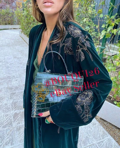 ZARA LIMITED EDITION GREEN EMBROIDERED KAFTAN KIMONO JACKET DRESS REF: 2731342